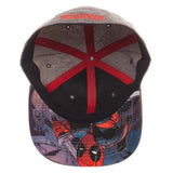 Embroidered Deadpool Logo Flatbill Flex Cap - Baseball Cap / Snapback