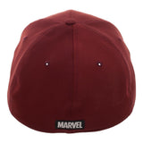 Marvel Deadpool Red Logo Flatbill, Black Patch Insignia with Stitching, Merc With A Mouth
